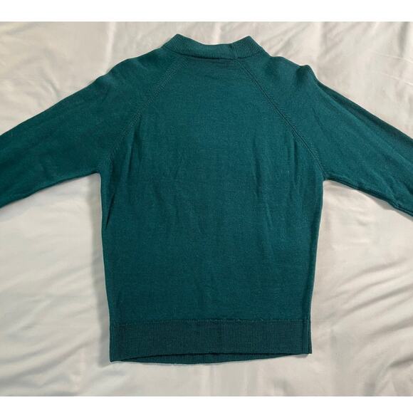 Vtg. Castle Green Wool Knit Mock Neck Sweater EU Size 36 - Picture 4 of 7